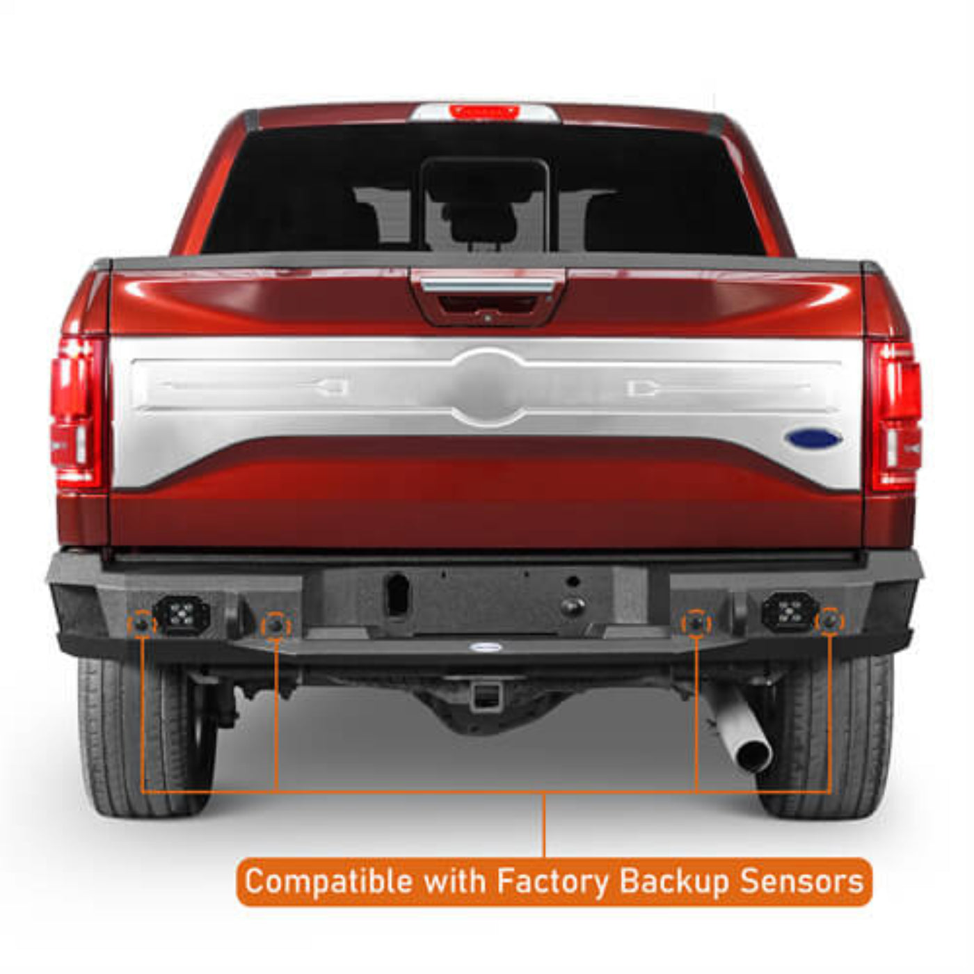 Aftermarket Rear Bumper For 2015-2017 Ford F-150 (Excluding Raptor) - Hooke Road - HE.8284
