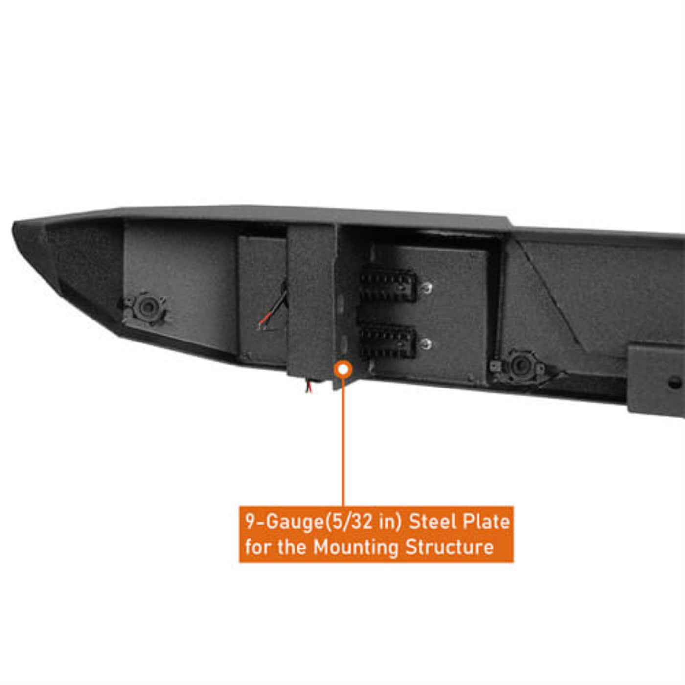 Aftermarket Rear Bumper w/License Plate Light For 2018-2025 Jeep Wrangler JL - Hooke Road - HE.3056-S