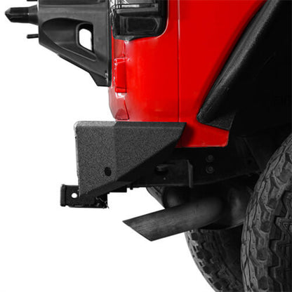 Aftermarket Rear Bumper w/License Plate Light For 2018-2025 Jeep Wrangler JL - Hooke Road - HE.3056-S