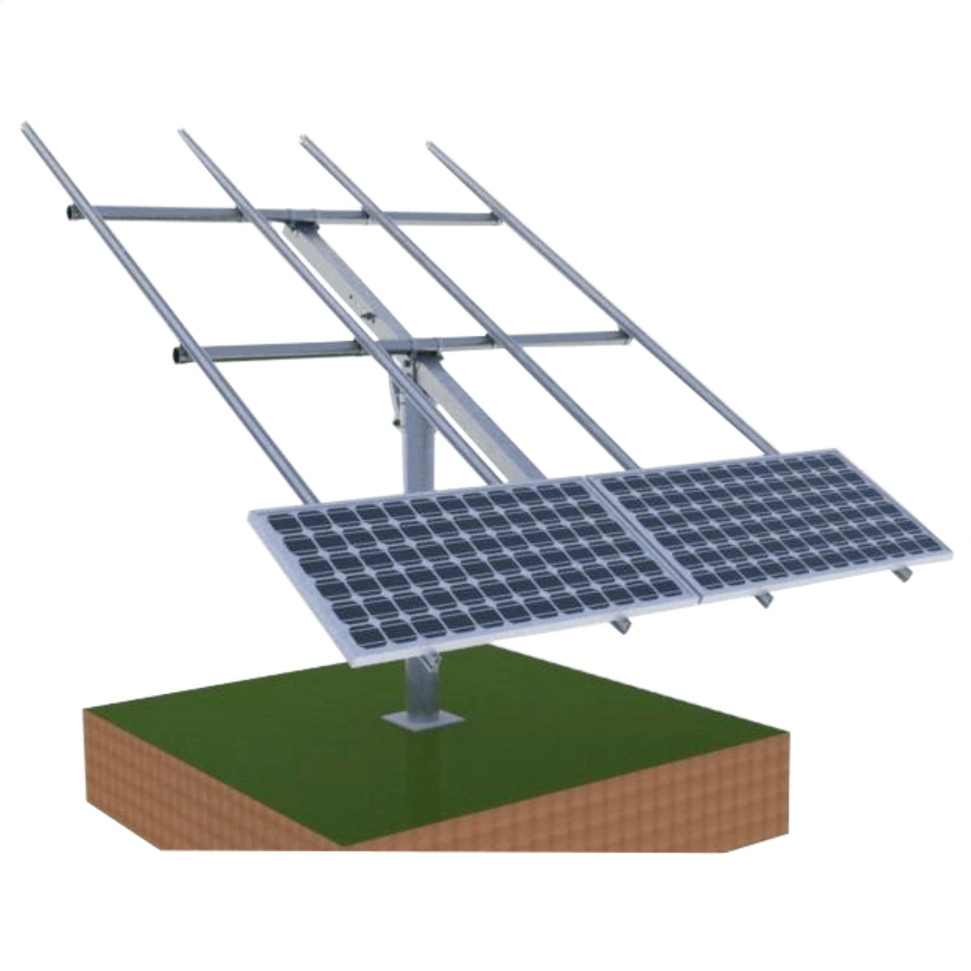 Aims Power Single Pole Mount Rack for 6 Solar Heavy Duty Panels - PV-6X250POLE
