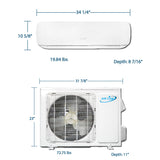 Air-Con Blizzard 9000 BTU 28 SEER Mini Split Air Conditioner 15ft Lineset & Wiring - ABZCI/EM4H4S09