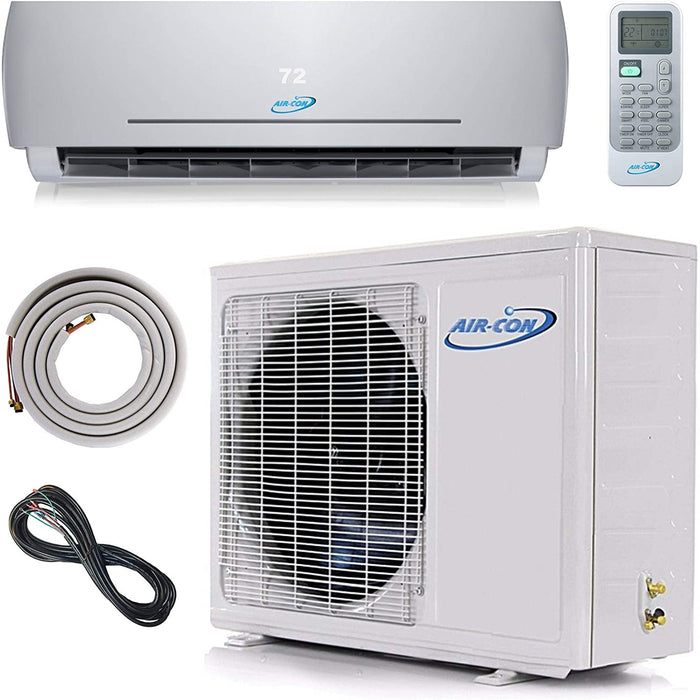 Air-Con Blue Series 3 12000 BTU 20 SEER Mini Split Air Conditioner 15ft Lineset & Wiring