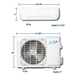 Air-Con Blue Series 3 12000 BTU 20 SEER Mini Split Air Conditioner 15ft Lineset & Wiring - ABXCI/EM4H4S12