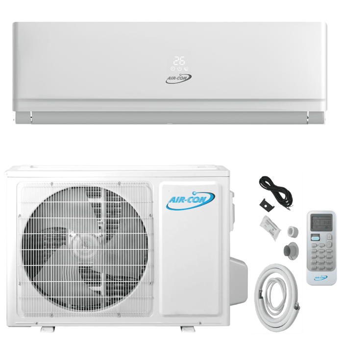 Air-Con Eclipse Series 30000 BTU 18.9 SEER Ductless Mini Split Air Conditioner 15ft Lineset & Wiring - ASPCI/EM4H4S30