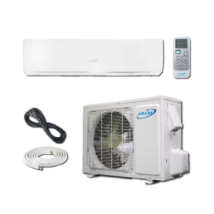 Air-Con Eclipse Series 30000 BTU 18.9 SEER Ductless Mini Split Air Conditioner 15ft Lineset & Wiring - ASPCI/EM4H4S30