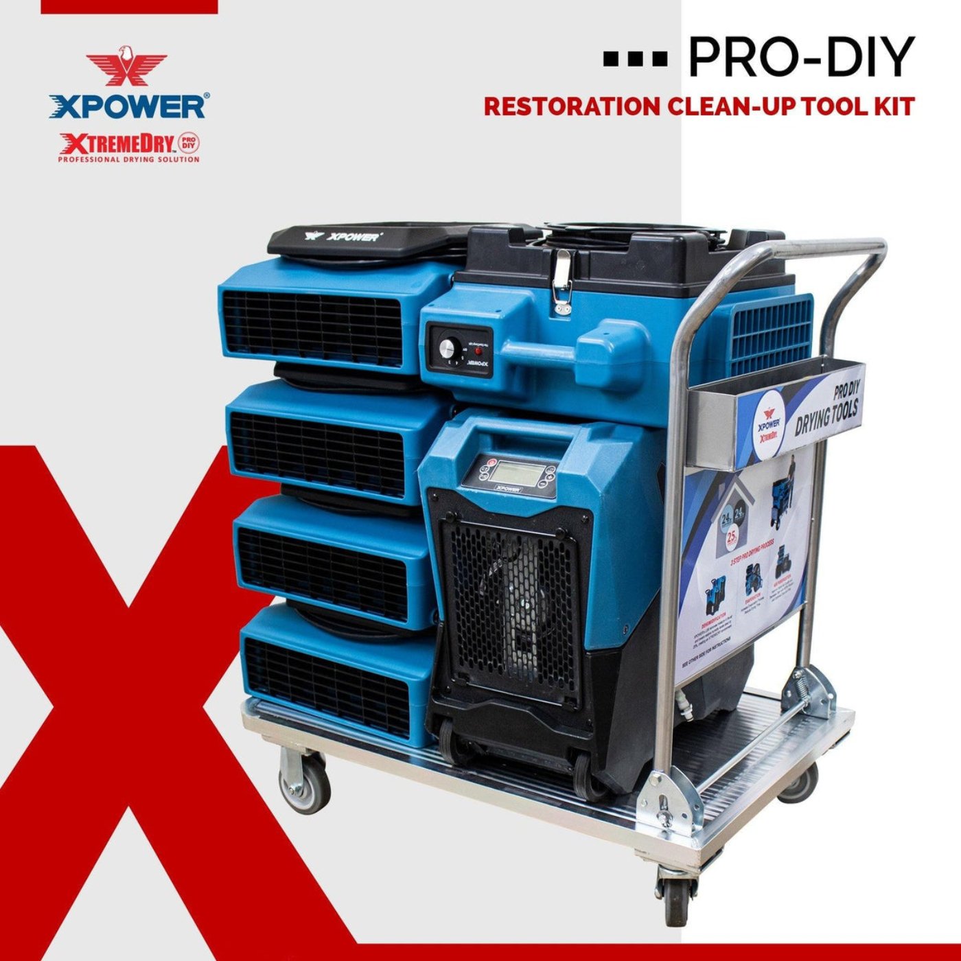 XPOWER XtremeDry Pro-DIY Restoration Clean-Up Tool Kit - XP-XDP1