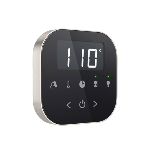 Mr. Steam AirTempo Steam Shower Control in Black with Brushed Nickel - AIRTBK-BN