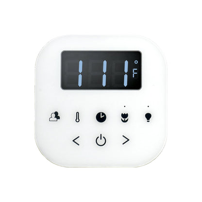 Mr. Steam AirTempo Steam Shower Control in White with Polished Chrome - AIRTWH-PC