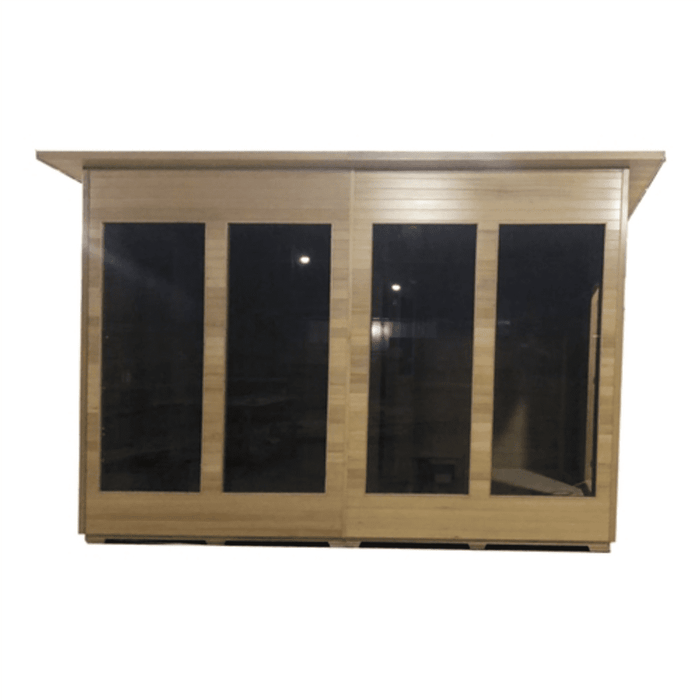 Aleko Sauna's Canadian Cedar Outdoor and Indoor Wet Dry Sauna 5+ Person Traditional Sauna