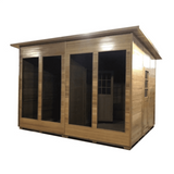 Aleko Sauna's Canadian Cedar Outdoor and Indoor Wet Dry Sauna 5+ Person Traditional Sauna