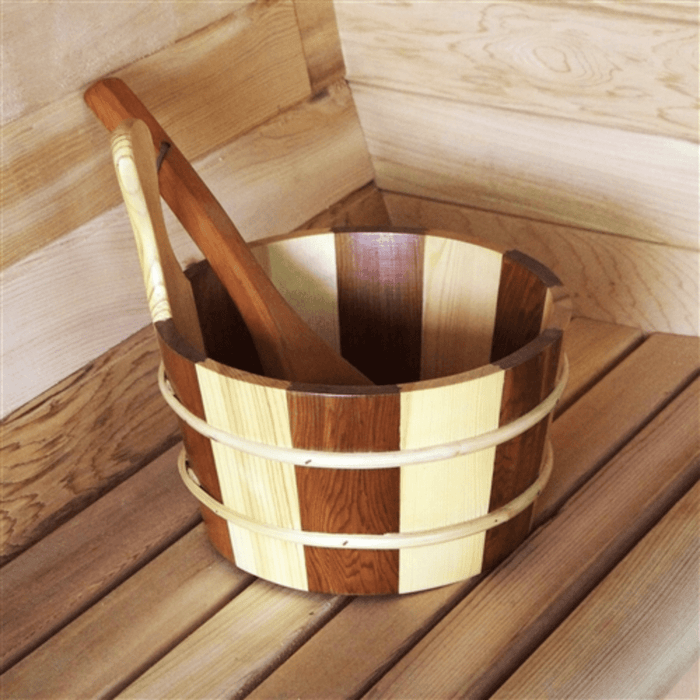 Aleko Sauna's Red Cedar Barrel w/ Panoramic View 5 Person Traditional Sauna