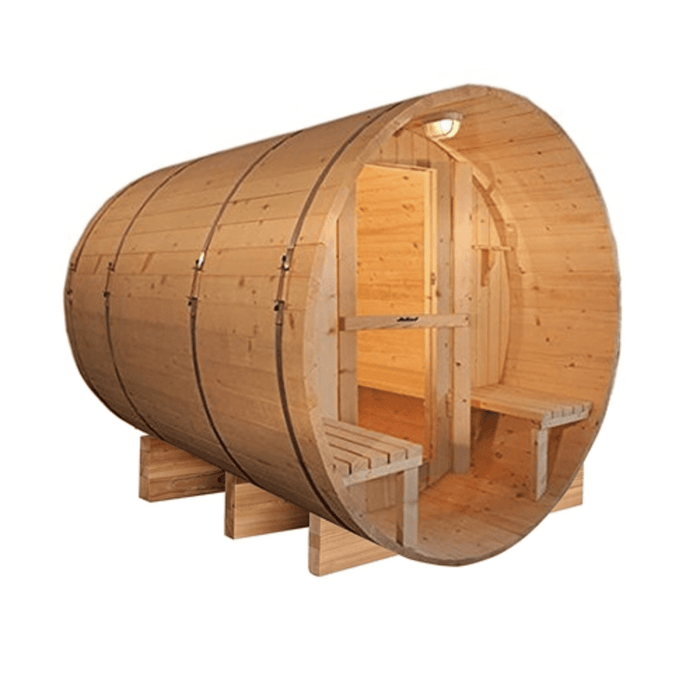 Aleko Sauna's Barrel Indoor and Outdoor 5 Person Traditional Sauna 4.5KW