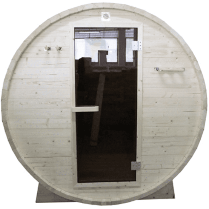 Aleko Sauna's White Pine Traditional Barrel Sauna- 6 person