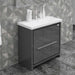 Casa Mare Alessio 36" Glossy Gray Vanity Ceramic Sink Combo - Alessio90GG-36-MSC-S