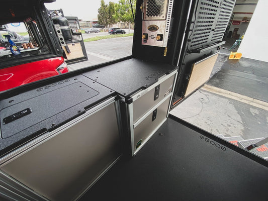 GOOSE GEAR Alu-Cab Alu-Cabin Canopy Camper - Ram 2500 & 3500 2009-Present 4th & 5th Gen. - Rear Double Drawer Module - 3203-GGR-SH