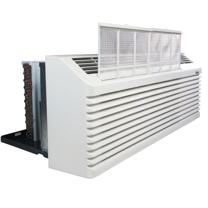 AMANA PTAC 9,000 BTU Air Conditioner Heat Pump PTH093J25AXXX with 2.5 kW Heater 15 Amp plug R32 - APTH09J20029