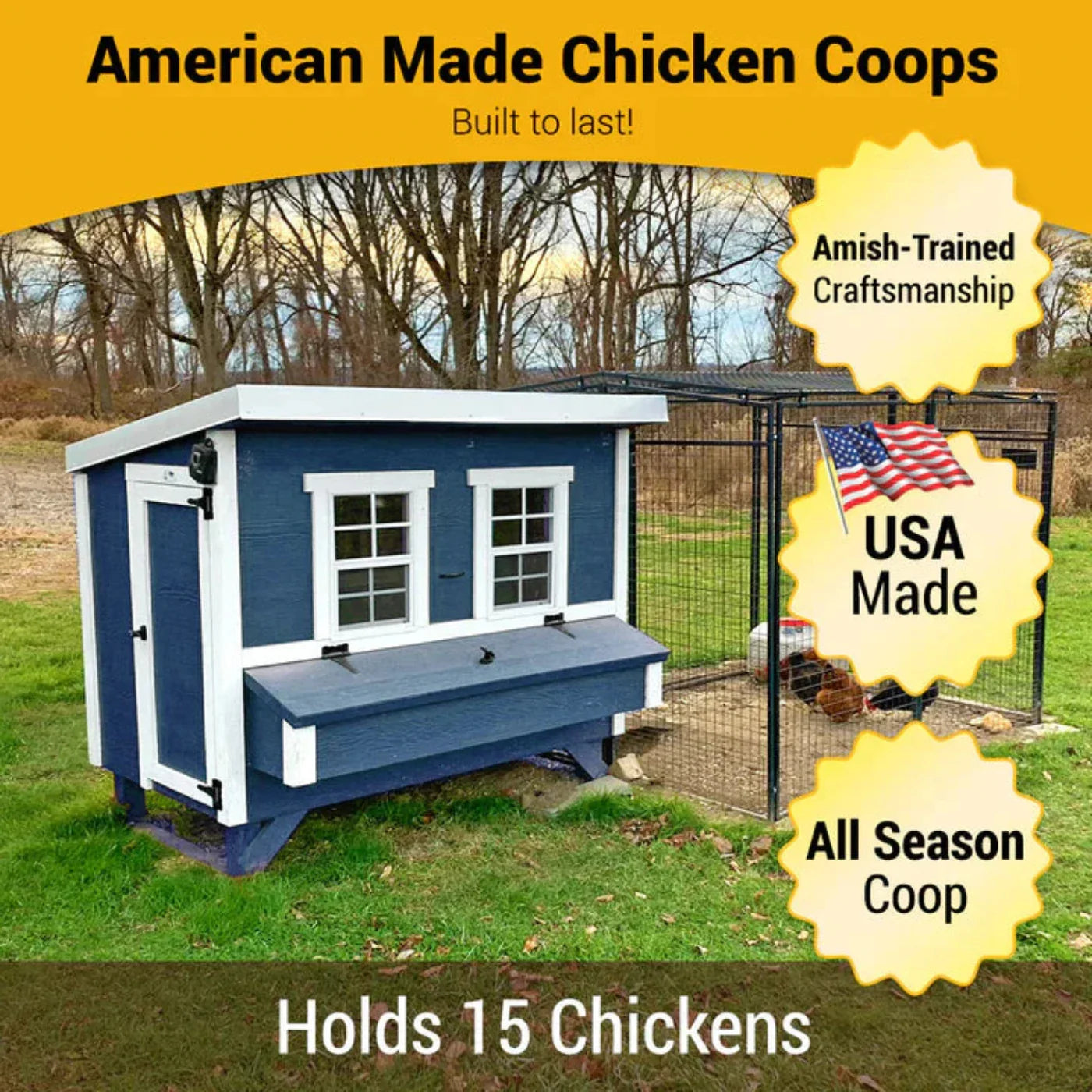 OverEZ® Large Chicken Coop Kit up to 15 chickens