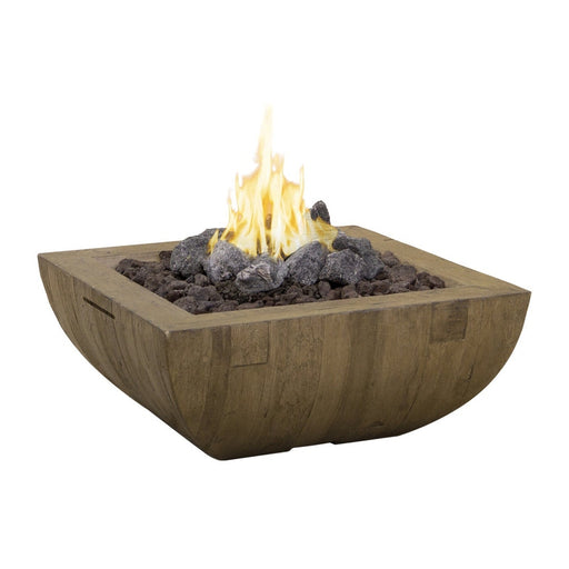 American Fyre Designs Reclaimed Wood Bordeaux Square Fire Bowl - 430-xx-xx-M6xC