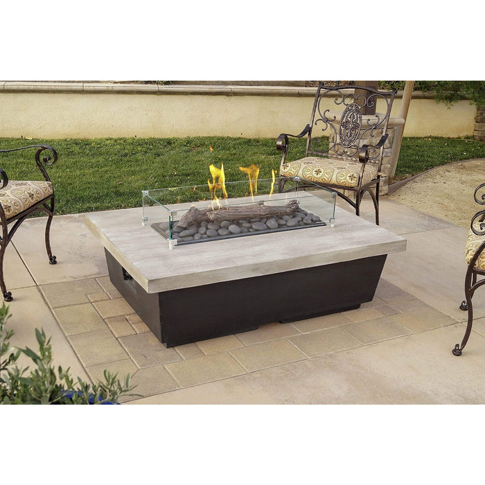 American Fyre Designs Reclaimed Wood Contempo Rectangle Fire Table - 783-BA-FO-M4NC