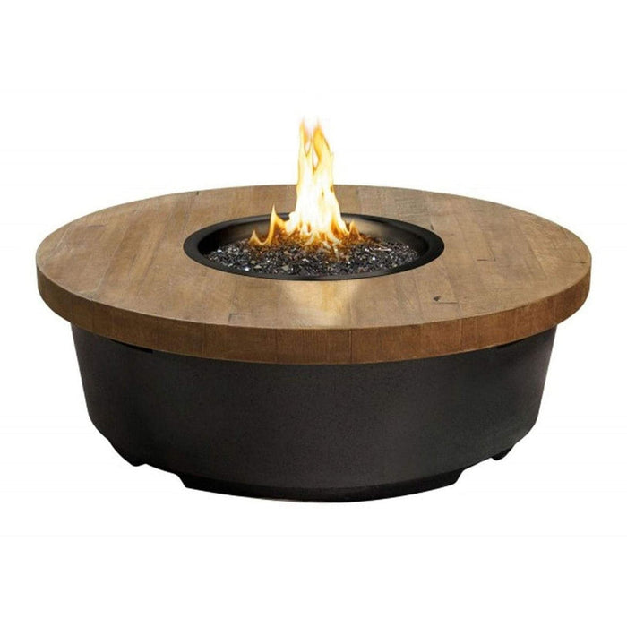 American Fyre Designs Reclaimed Wood Contempo Round Firetable - 782-BA-xx-M2xC