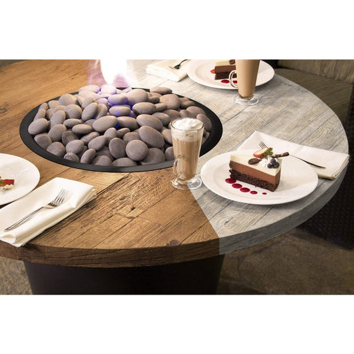 American Fyre Designs Reclaimed Wood Contempo Round Firetable - 782-BA-xx-M2xC