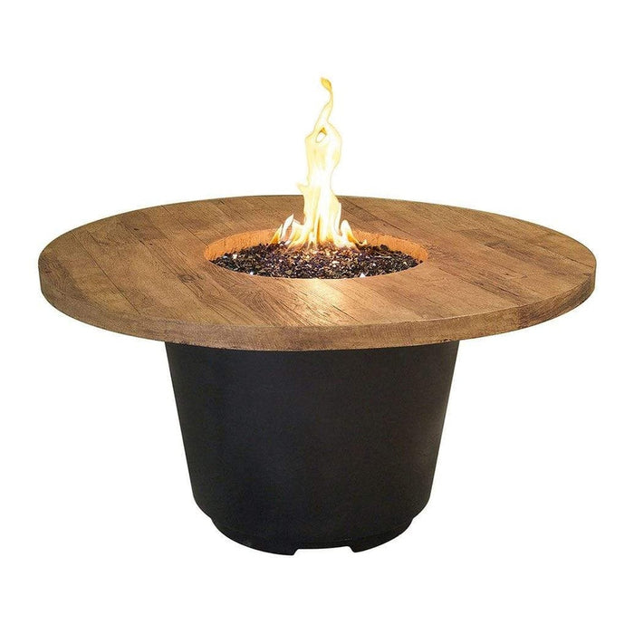 American Fyre Designs Reclaimed Wood Cosmo Round Firetable - 645-BA-xx-M2xC