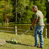 Greenworks 80V 16" Cordless Battery String Trimmer & 730 CFM Leaf Blower Combo Kit w/ 2.5 Ah Battery & Charger - 1324902