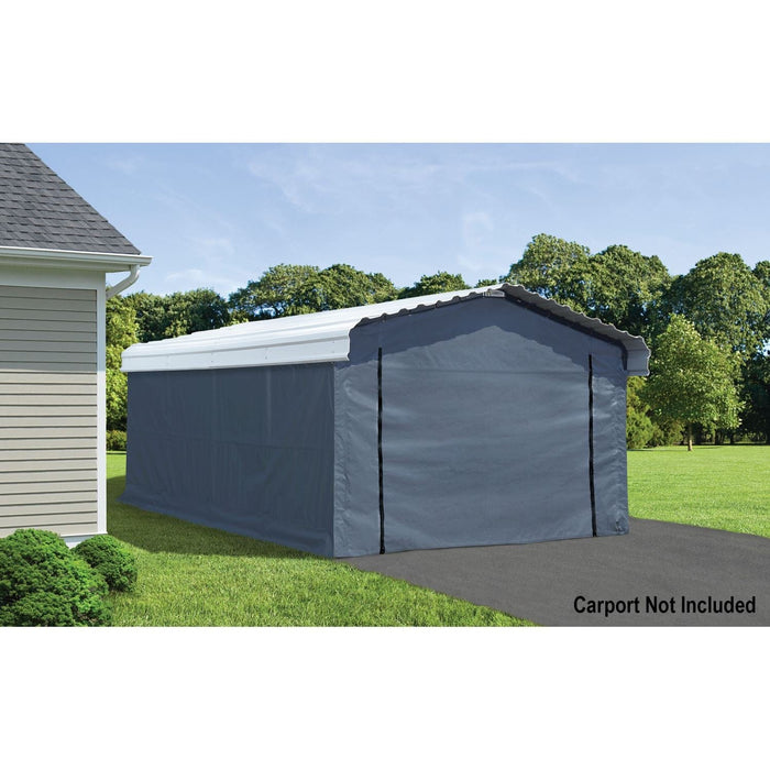 Arrow | Enclosure Kit for 12x20x7 ft Carport Grey 10181