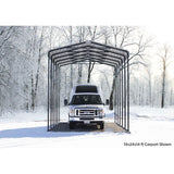 Arrow | Carport 14x38x14 ft Charcoal CPHC143814