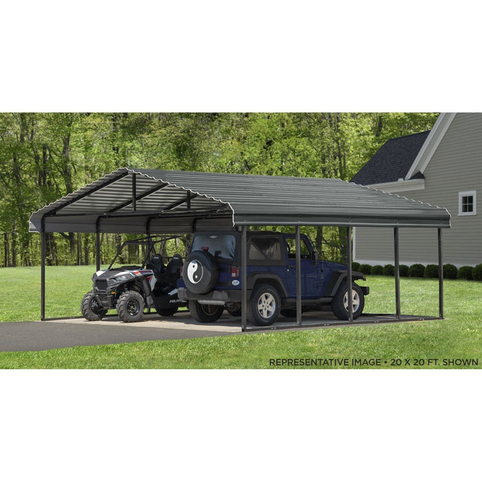 Arrow | Carport 20x24x7 ft Charcoal CPHC202407