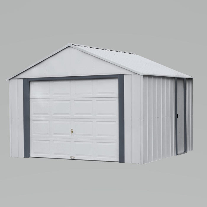 Arrow | Murryhill 12 ft. Wide Garage, Steel Storage Building, Prefab Storage Shed, Flute Grey