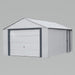 Arrow | Murryhill 12 ft. Wide Garage, Steel Storage Building, Prefab Storage Shed, Flute Grey