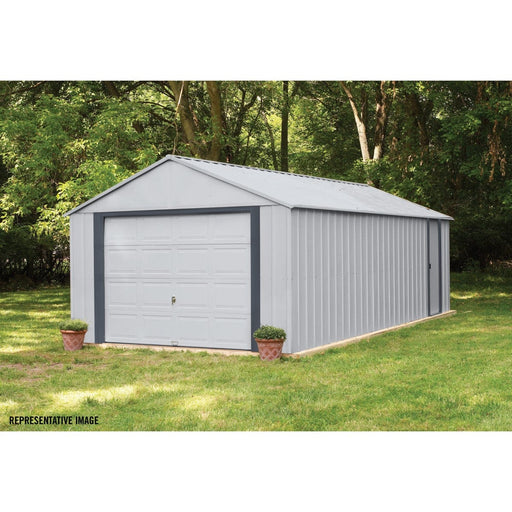 Arrow | Murryhill 12 ft. Wide Garage, Steel Storage Building, Prefab Storage Shed, Flute Grey