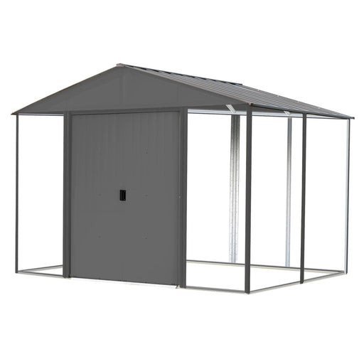 Arrow | Ironwood Steel Hybrid Shed Kit 10x8 ft. Galvanized Anthracite IWA108