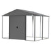 Arrow | Ironwood Steel Hybrid Shed Kit 10x8 ft. Galvanized Anthracite IWA108