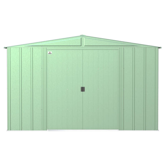 Arrow | Classic Steel Storage Shed, 10x14 ft., Sage Green CLG1014SG