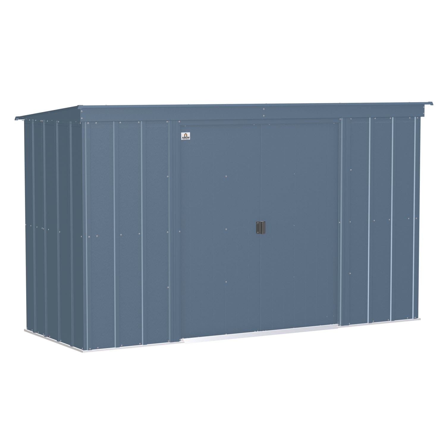 Arrow | Classic Steel Storage Shed, 10x4 ft., Blue Grey CLP104BG