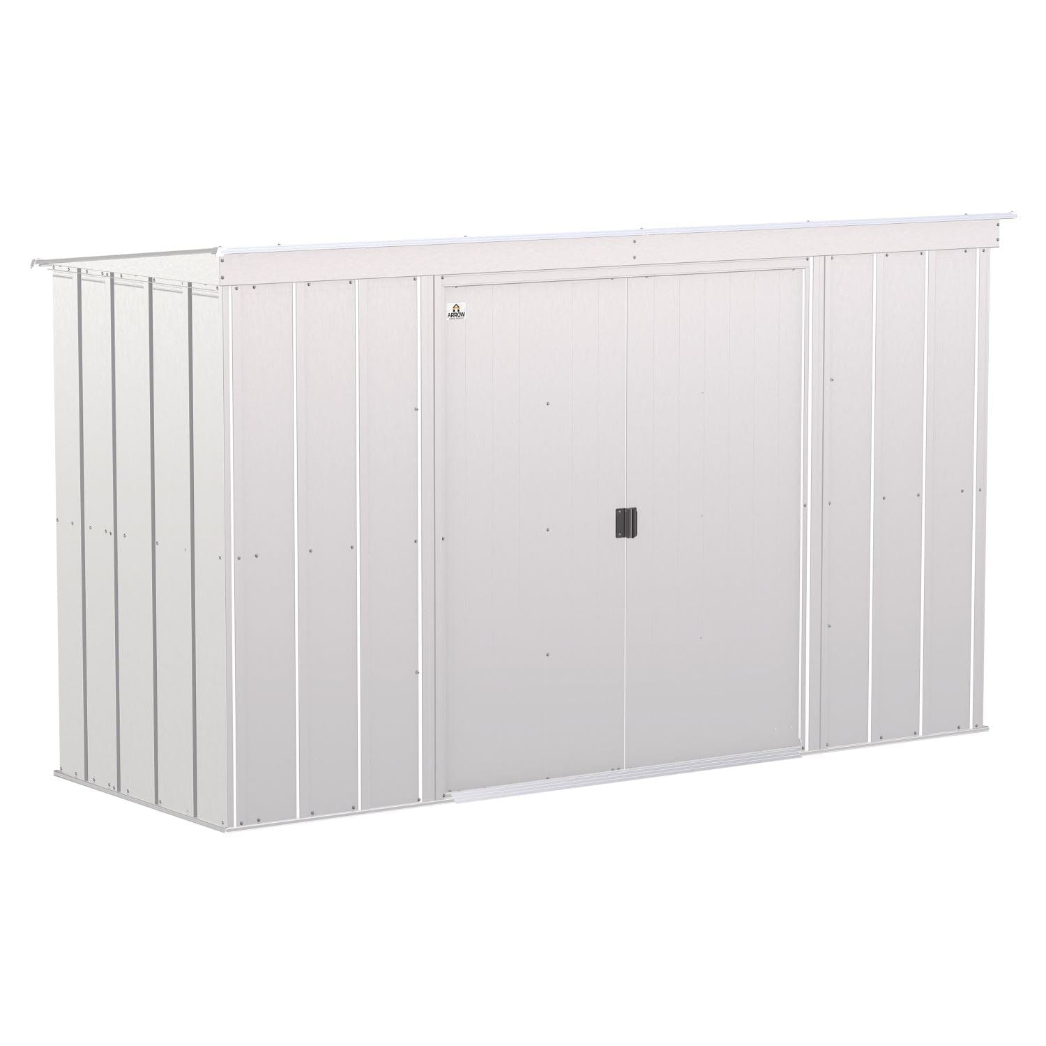 Arrow | Classic Steel Storage Shed, 10x4 ft., Flute Grey CLP104FG