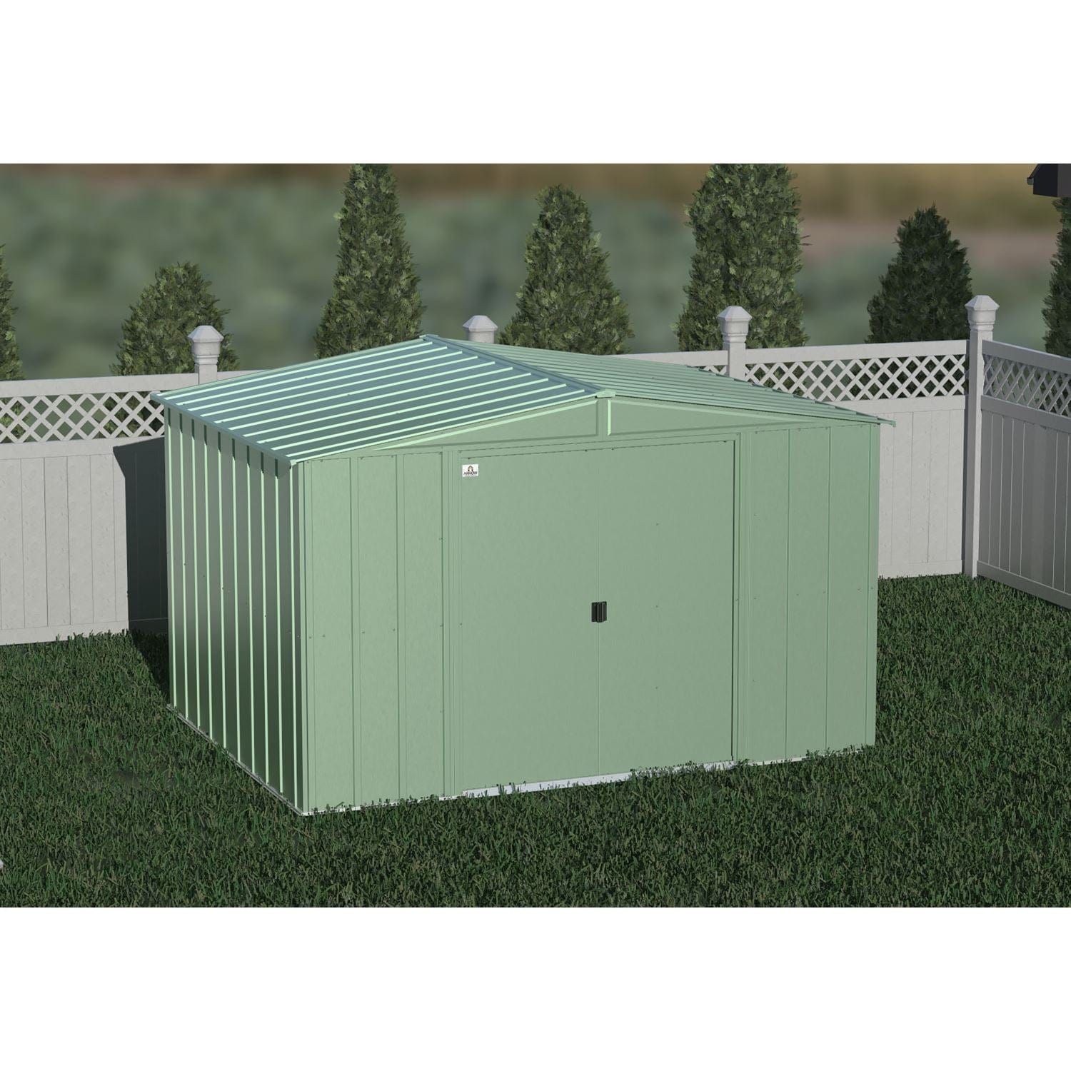 Arrow | Classic Steel Storage Shed, 10x8 ft., Sage Green CLG108SG