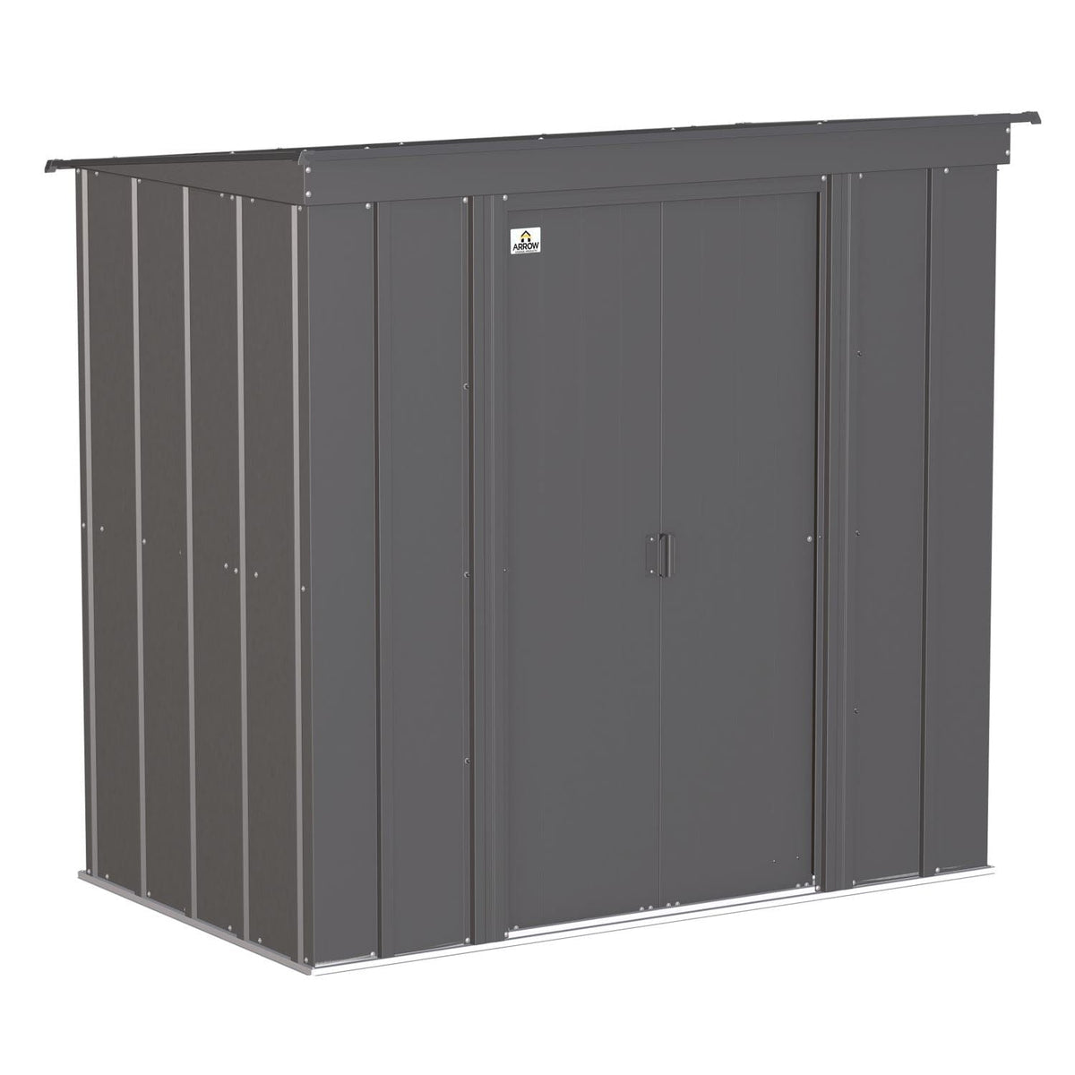 Arrow | Classic Steel Storage Shed, 6x4 ft., Charcoal CLP64CC