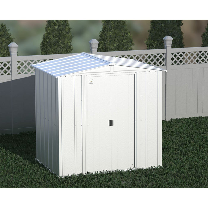 Arrow | Classic Steel Storage Shed, 6x5 ft., Flute Grey CLG65FG