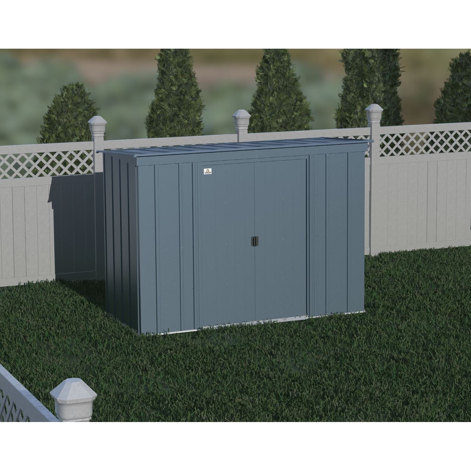 Arrow | Classic Steel Storage Shed, 8x4 ft., Blue Grey CLP84BG