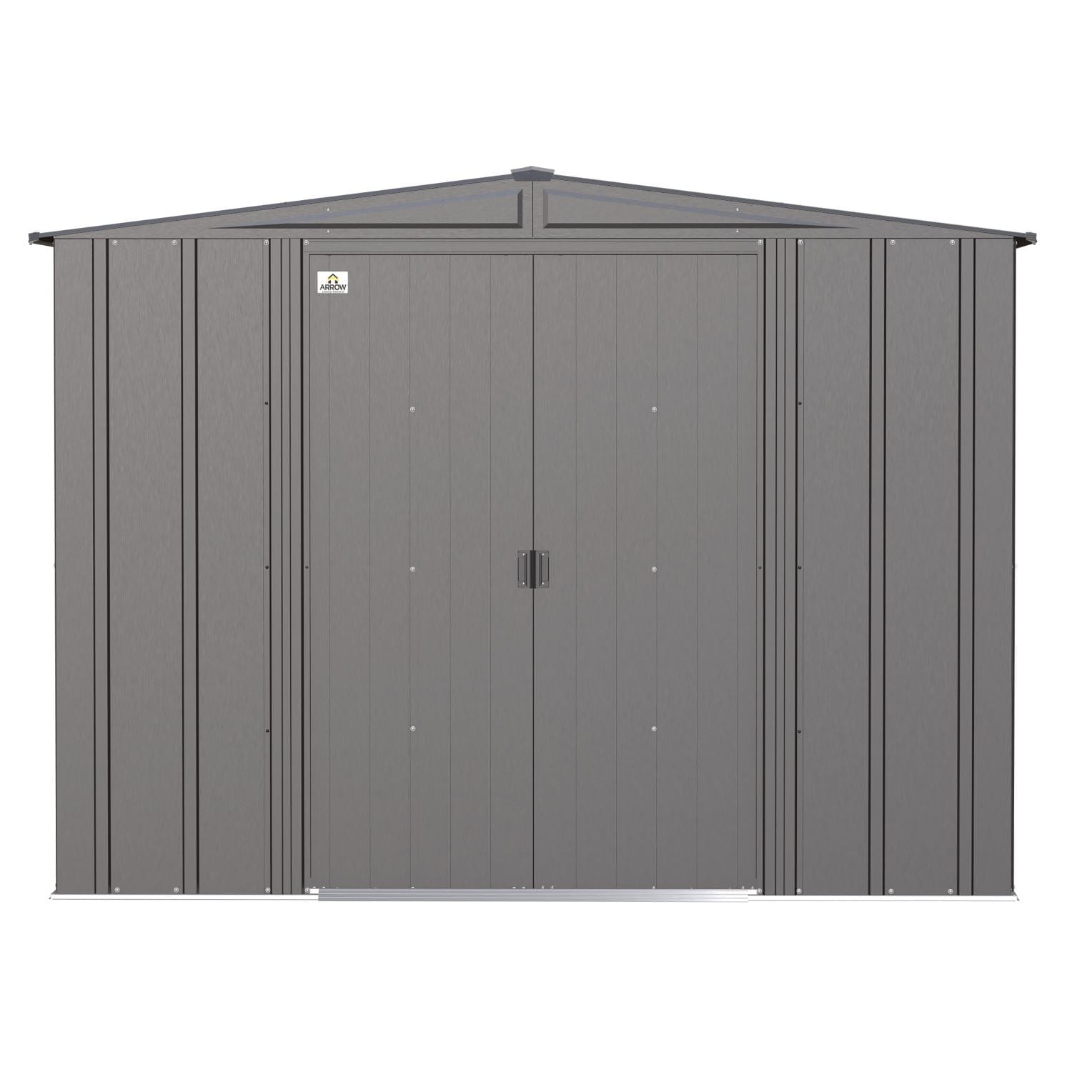 Arrow | Classic Steel Storage Shed, 8x6 ft., Charcoal CLG86CC