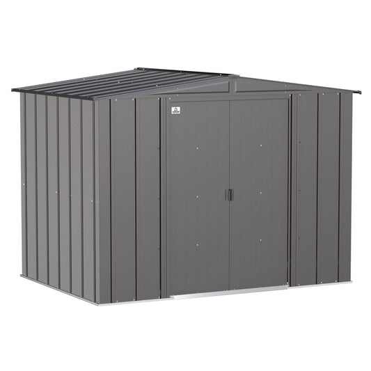 Arrow | Classic Steel Storage Shed, 8x6 ft., Charcoal