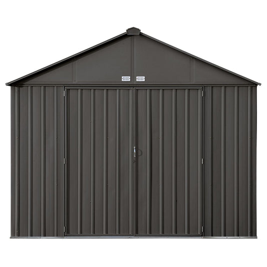 Arrow | EZEE Shed Steel Storage 10x8 ft. Galvanized Extra High Gable Charcoal EZ10872HVCC