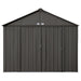 Arrow | EZEE Shed Steel Storage 10x8 ft. Galvanized Extra High Gable Charcoal EZ10872HVCC