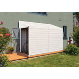 Arrow | Yardsaver 4x10 ft. Steel Storage Shed Pent Roof Eggshell YS410-A