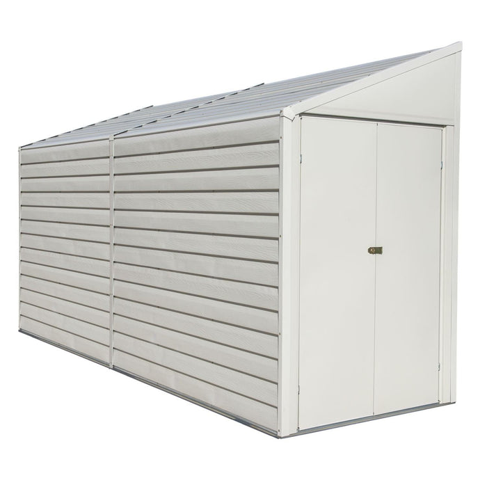 Arrow | Yardsaver 4x10 ft. Steel Storage Shed Pent Roof Eggshell YS410-A