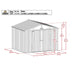 Arrow | Elite Steel Storage Shed, 10x8 ft. Silver EG108AB