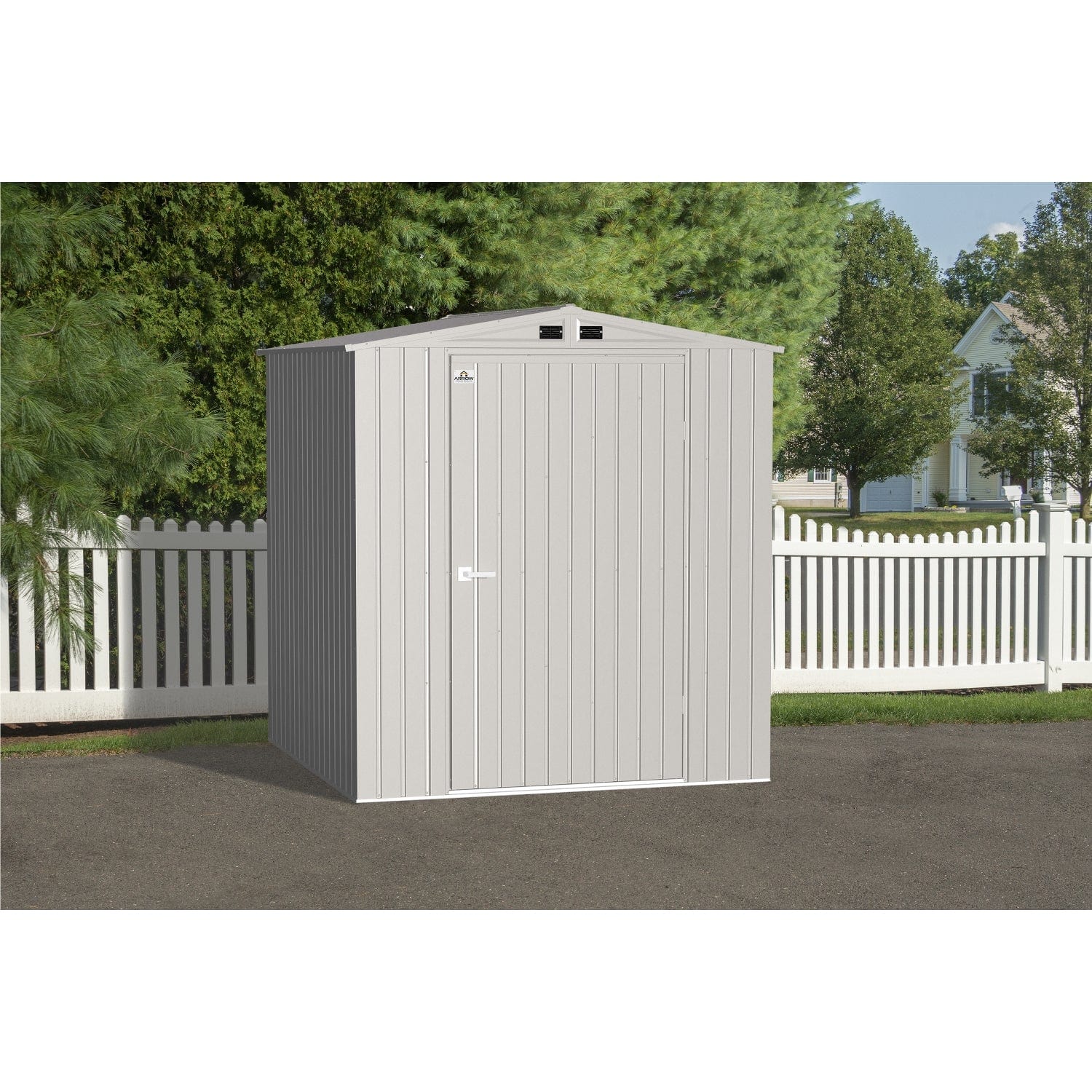 Arrow | Elite Steel Storage Shed, 6x6, ft. Cool Grey EG66CG